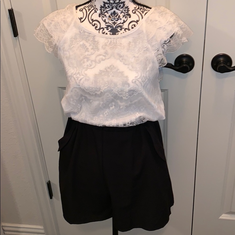 Lace & Black Boutique Romper-Boutique Find Medium